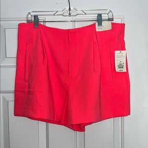 Pink High Waist Tailored Shorts